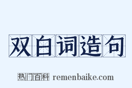 双白词造句是什么意思的图片